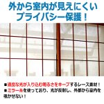 画像6: 簡単！両面テープで貼り替え！破れにくいレースのプライバシー障子 100×200cm 2枚組 (6)