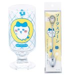 画像17: 日本製【ちいかわ】台付シュワシュワソーダグラス＆ソーダスプーンセット (17)