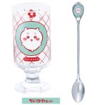 画像3: 日本製【ちいかわ】台付シュワシュワソーダグラス＆ソーダスプーンセット (3)