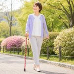 画像2:  日本製 SGマーク取得 杖ステッキ・愛杖あいじょうプリティキャッツ/折りたたみタイプ (2)