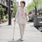 画像2:  SGマーク取得 杖ステッキ・愛杖あいじょうラブリードッグ/折りたたみタイプ (2)