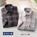 画像4: Pierucci（ピエルッチ）サッカー生地格子柄半袖シャツ２色組 (4)