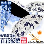 画像9: 晴雨兼用 百花涼藍 ひゃっかりょうらん 長傘 遮光コーティングVer (9)
