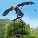 画像4: 農作物保護 鳥獣対策 ガーデニング装飾 「風で動く鷲のオーナメント」 (4)