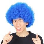 画像3: スポーツ観戦日本応援グッズ「アフロ ブルー」 (3)