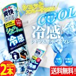 画像1: 送料無料 衣類と肌に爽快COOL！冷感シャツ＆ボディスプレー300ml 2本 (1)
