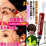 画像1: まゆげ＆生え際の白髪を隠して染めていく！クイックヤングカラースティック ダークブラウン 1点 (1)