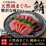 画像1: 産地直送 天然南まぐろ 刺身セット 赤身150g&中とろ150g 合計300g (1)