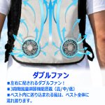 画像4: 吹き込む最強アイスエアー！冷却プレート搭載空調ベスト (4)