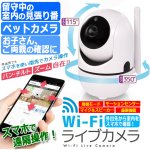 画像1: 暗視モード＆モーションセンサー搭載！スマホで外出先から室内を確認！Wi-Fiライブカメラ (1)
