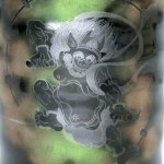 画像12: 日本製 風神雷神彩雲湯呑 (12)