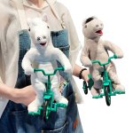 画像2: とぼけ顔のシロとグレ おさんぽUMAさん三輪車で今日も出発！ (2)