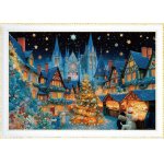 画像4: クリスマスアートジグソー「クリスマスマーケット~星と灯の交差点」1000Pフレームセット (4)