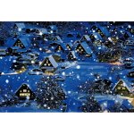 画像2: 日本の風景ジグソー「冬の白川郷」1000Pフレームセット (2)