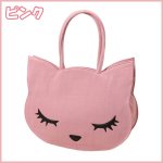 画像3: プーちゃんフェイスデニムトート (鞄,手提げ,ネコ,ねこ,猫,顔,BAG,カジュアル,タフ,コットン,キャンバス,スマホポケット) (3)