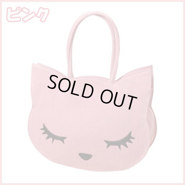 プーちゃんフェイスデニムトート (鞄,手提げ,ネコ,ねこ,猫,顔,BAG