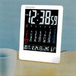 画像4: カラーマンスリーカレンダー電波時計「温湿度計搭載Ver.」 (置き掛け兼用,温度計,湿度計,日付,クロック,寝室,リビング) (4)