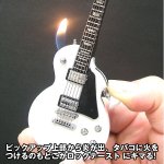 画像2: エレキギターサウンドライター (ライター,喫煙具,音楽,ガス,ミニチュア,タバコ,インテリア,着火,レスポール,スタンド,台座付き) (2)