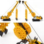 画像3: ダイキャスト重機「溝堀機」 (合金製,ミニカー,建設車,はたらく車,重機,1:64,イエロー,玩具,インテリア,オブジェ) (3)