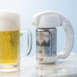 画像2: 缶ビールサーバー (ハンディービアサーバー,缶ビール専用,超音波,泡がクリーミー,キメの細かな泡,350ml、500ml対応,黄金比7:3) (2)