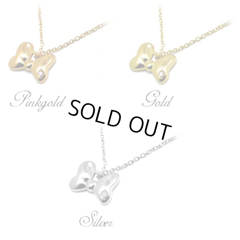 画像5: Disney天然ダイヤモンドミニープチリボンネックレス(DISNEY公式ライセンス,ディズニー,レディース,Minnie,プレゼント) (5)