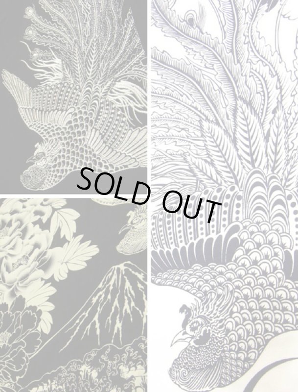 画像3: satori-さとり-抜染&刺繍Tシャツ(牡丹に鳳凰)(メンズ/綿/コットン/和柄/ハードデザイン/夏/神鳥/ 大輪の華) (3)