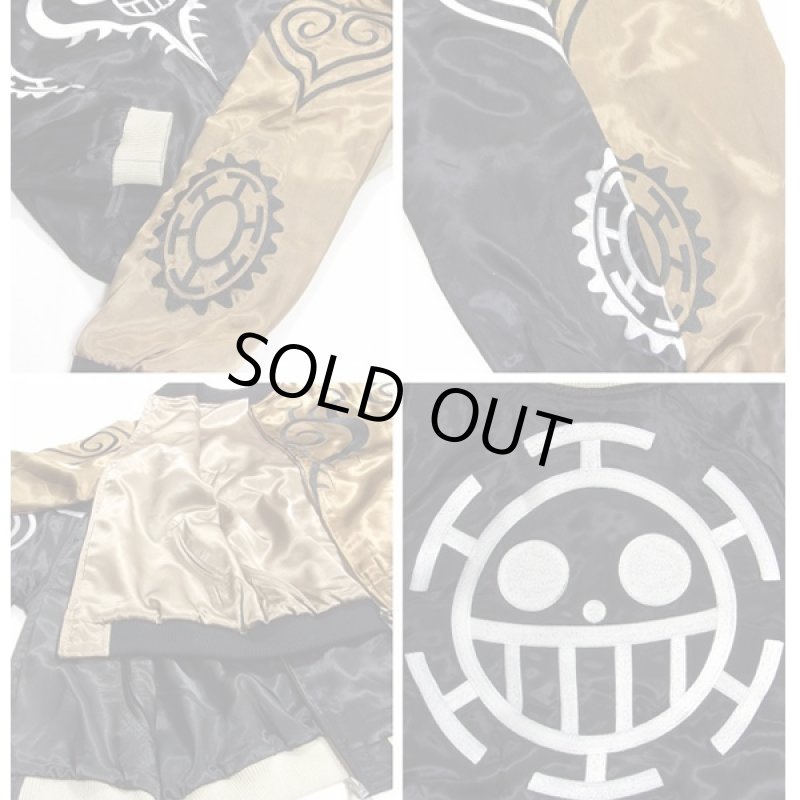 画像4: 送料無料!ワンピース「トラファルガー・ロータトゥースカジャン」(メンズ,スイッチプランニング,コラボ,刺繍,レーヨン,ジャケット) (4)