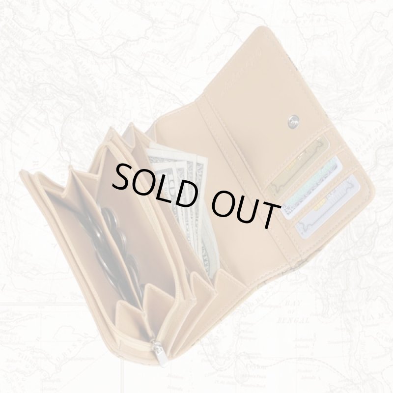 画像2: ORBE VOYAGEワールドマップウォレット「三つ折りショート」(オルベボヤージュ,世界地図,折り財布,男女兼用,コンパクト) (2)