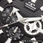 画像5: （送料無料）TECHNOS(テクノス)スポーツクロノ「T6396」(ウレタンベルト/ステッチ入/クロノグラフ/10気圧防水/日本製クォーツ） (5)