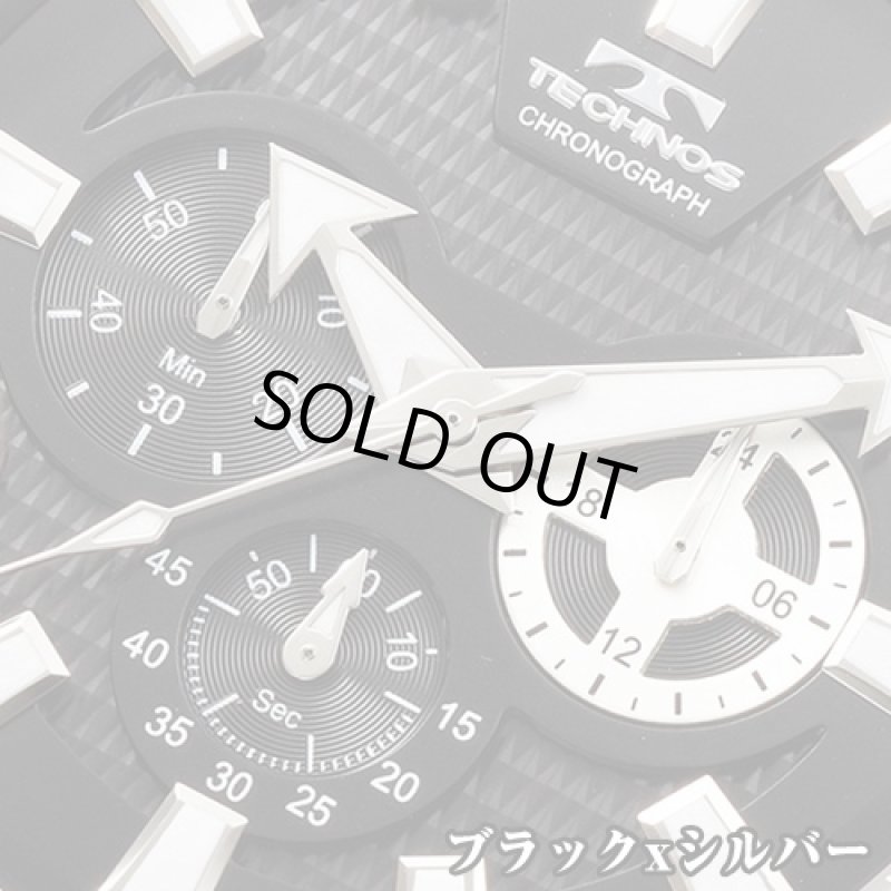 画像5: (送料無料)TECHNOS(テクノス)スポーツクロノ「T6396」(ウレタンベルト/ステッチ入/クロノグラフ/10気圧防水/日本製クォーツ) (5)