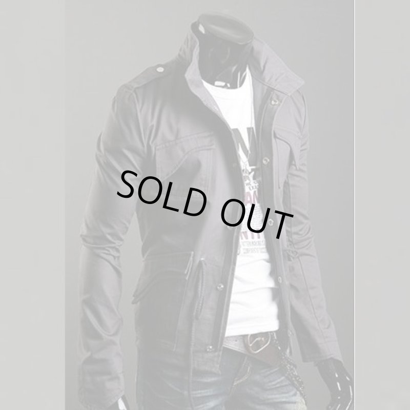 画像3: M-65 STYLE スリムジャケット「ヴィンテージ」(コットン調)』【ダークグレー】 (3)