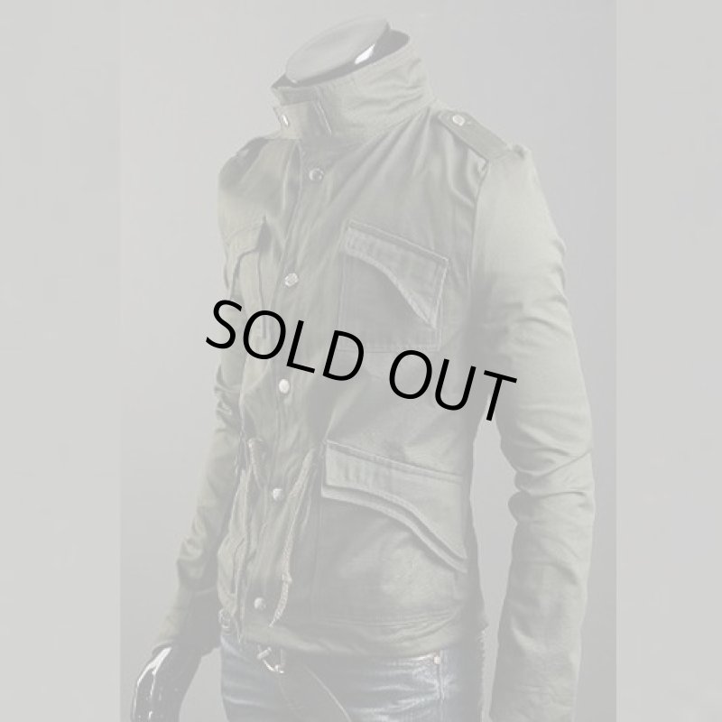 画像3: M-65 STYLE スリムジャケット「ヴィンテージ」(コットン調)【モスグリーン】 (3)