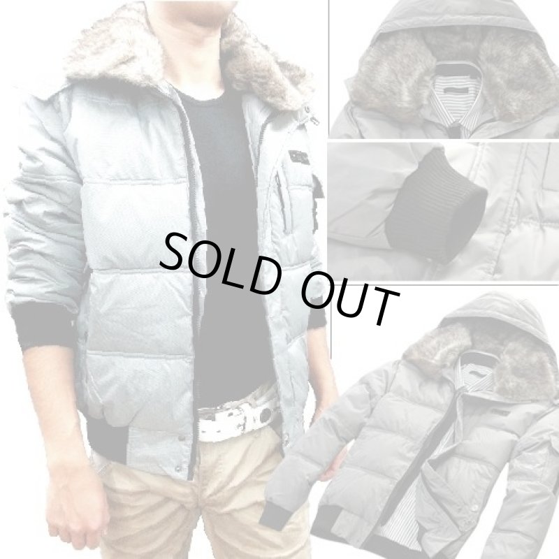 画像3: ファーネック・ウォーマージャケット【グレー】 (3)