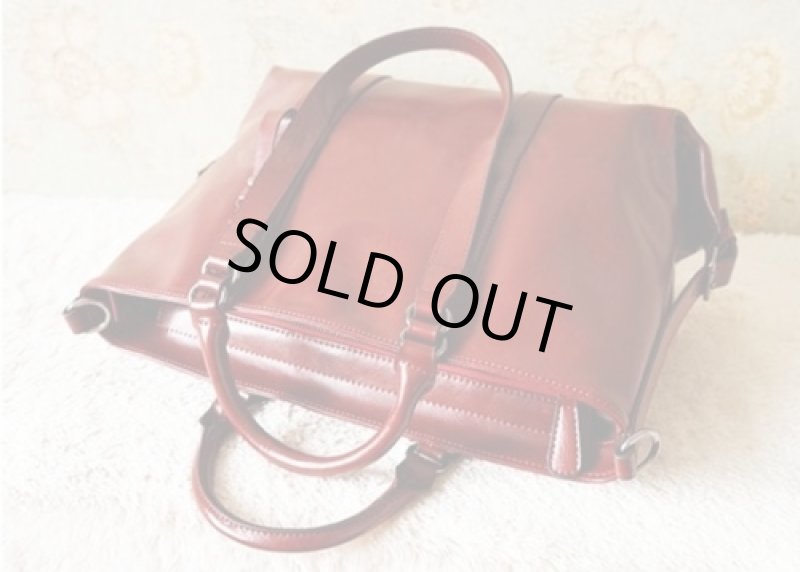 画像6: 2WAY本革トートバッグ(レディース/牛革/牛床革/手持ち/肩掛け/ショルダー/ブラック/ブラウン/ネイビー/ワイン) (6)