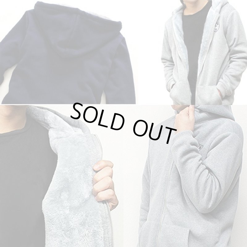 画像6: 裏ボア・パフォーマースタイルスリムスウェットセットアップ(メンズ/裏起毛/裏フリース/パーカー/パンツ/上下セット) (6)