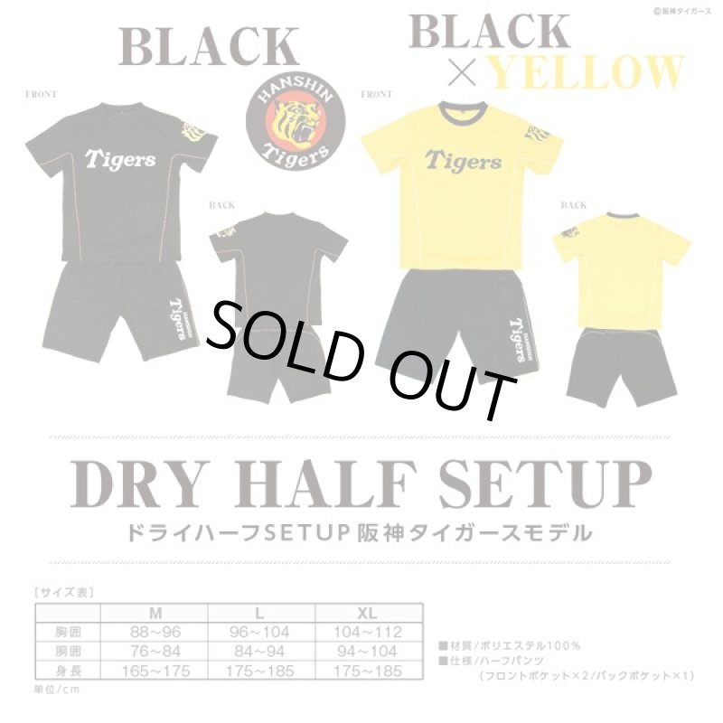 画像6: ドライハーフSET UP「阪神タイガースモデル」(男女兼用/球団公認/プロ野球チーム/上下セット/虎/高機能ドライ/Tシャツ/ハーフパンツ) (6)