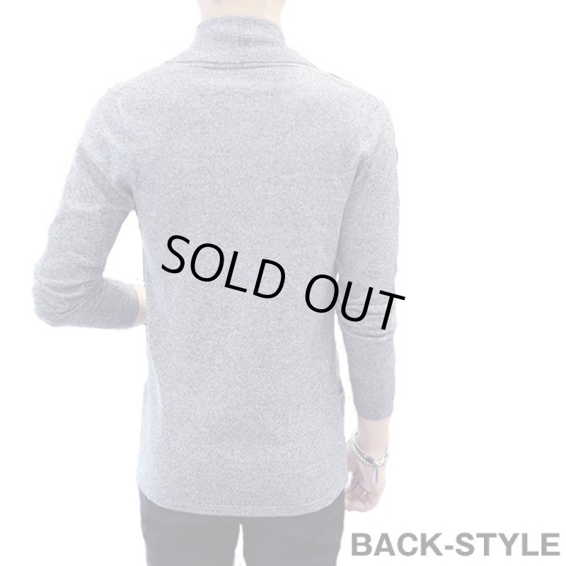 画像5: テーラードストール・ジャケットカーディガン(ボタン無し,羽織カーディガン,メンズニットジャケット,メンズニットカーディガン) (5)