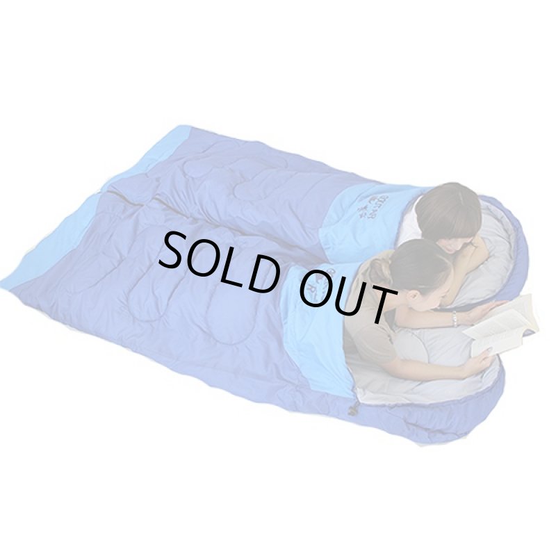 画像2: 連結可能耐寒寝袋2ケセット(シュラフ,ファスナー式,つなげて広げられる,撥水.耐寒0℃まで,防寒対策,防災対策,キャンプ) (2)