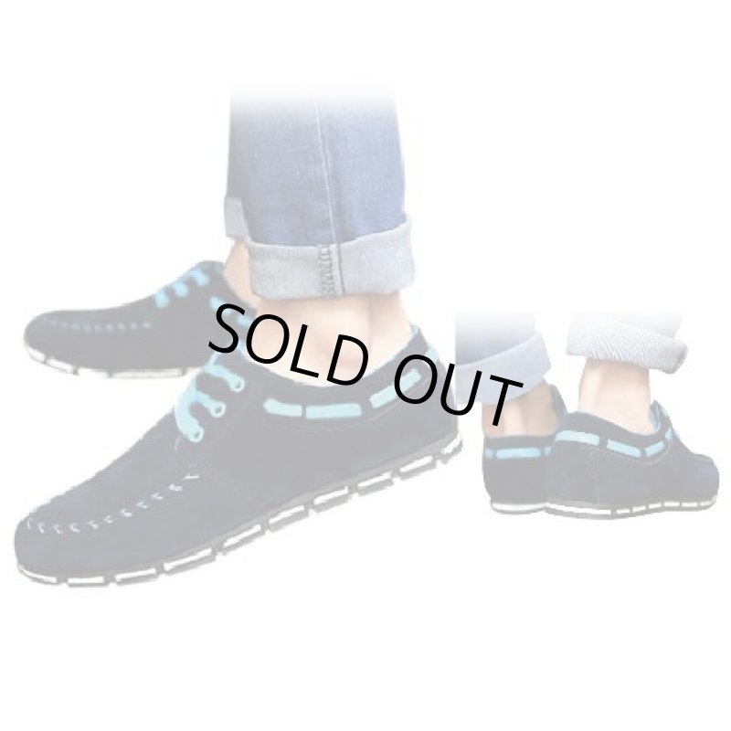 画像2: メンズスエードステッチモカシンシューズ【ワイン】 (2)