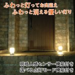 画像1: LEDふわっと灯るもてなしライト(玄関,お庭,階段,屋外,LEDセンサーライト,電池式,明暗人感センサー) (1)