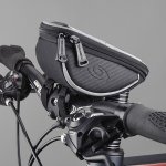 画像2: サイクルスマホセットバッグ「ハンドルバータイプ」(自転車用スマホケース,ハンドル取り付け,フレームバッグ,タッチ操作可能,) (2)