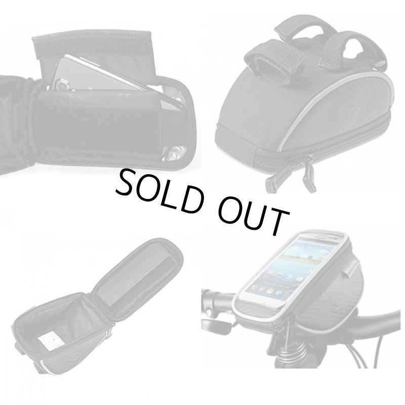 画像3: サイクルスマホセットバッグ「ハンドルバータイプ」(自転車用スマホケース,ハンドル取り付け,フレームバッグ,タッチ操作可能,) (3)
