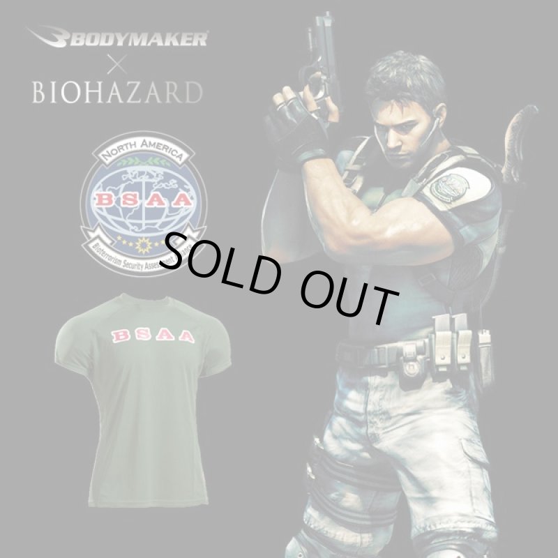 画像1: BIOHAZARD BSAA BM・DRYハーフスリーブ（バイオハザード/BODYMAKER/ボディメーカー/半袖Tシャツ/速乾/伸縮/スポーツ） (1)