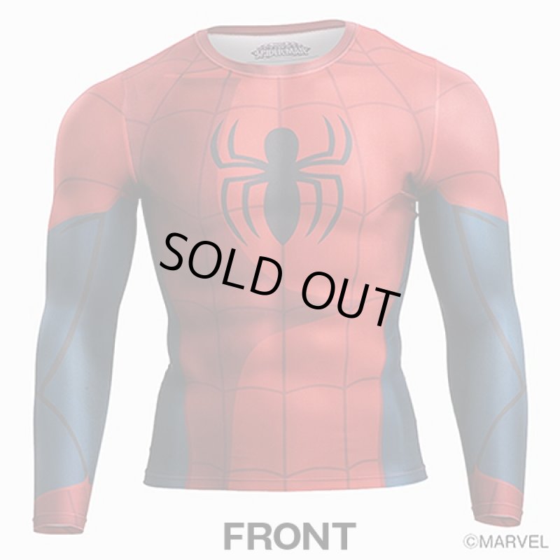 画像2: スパイダーマンBM・GEARロングスリーブ(ソフトコンプレッションTシャツ,MARVEL,マーベル,ジャストフィット,吸汗,速乾,伸縮) (2)
