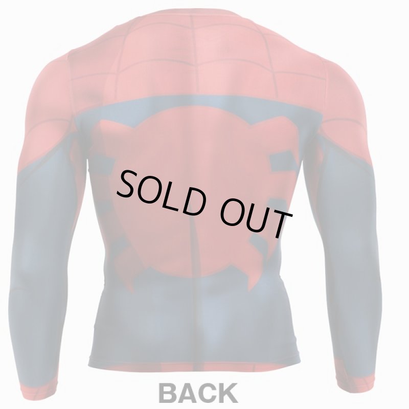 画像3: スパイダーマンBM・GEARロングスリーブ(ソフトコンプレッションTシャツ,MARVEL,マーベル,ジャストフィット,吸汗,速乾,伸縮) (3)