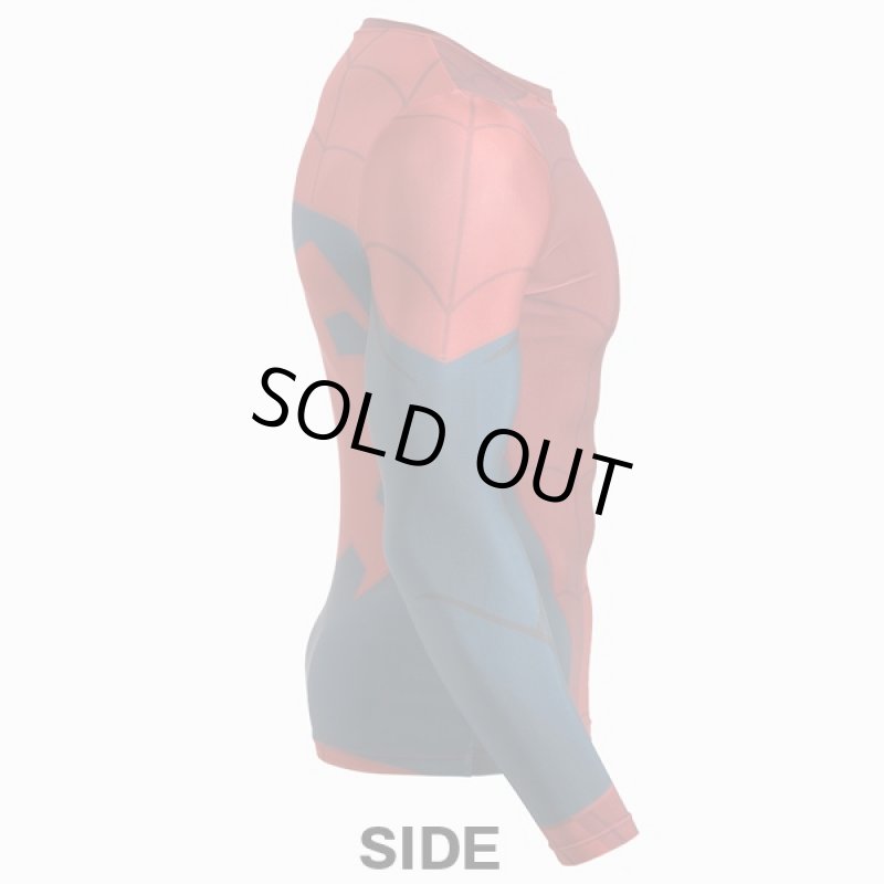 画像4: スパイダーマンBM・GEARロングスリーブ(ソフトコンプレッションTシャツ,MARVEL,マーベル,ジャストフィット,吸汗,速乾,伸縮) (4)