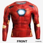 画像2: アイアンマンBM・GEARロングスリーブ(MARVEL,マーベル,ソフトコンプレッションTシャツ,高機能インナー,吸汗,速乾,伸縮) (2)
