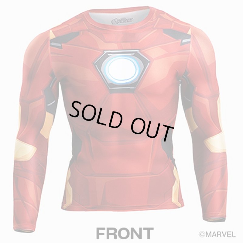 画像2: アイアンマンBM・GEARロングスリーブ(MARVEL,マーベル,ソフトコンプレッションTシャツ,高機能インナー,吸汗,速乾,伸縮) (2)