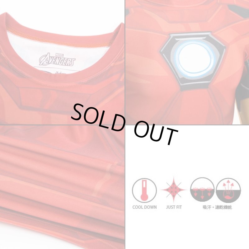 画像5: アイアンマンBM・GEARロングスリーブ(MARVEL,マーベル,ソフトコンプレッションTシャツ,高機能インナー,吸汗,速乾,伸縮) (5)
