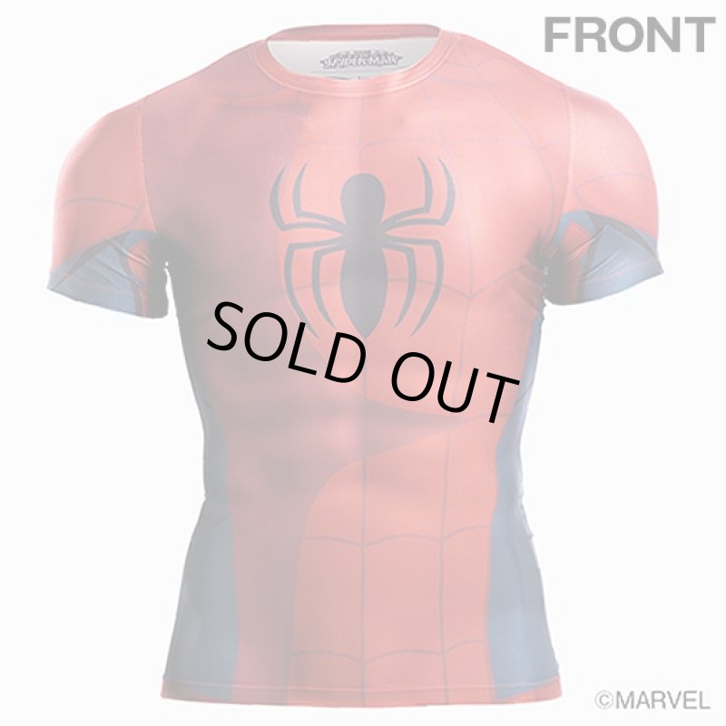 画像2: スパイダーマンBM・GEARハーフスリーブ (メンズ,半袖,ソフトコンプレッションTシャツ,高機能インナー,MARVEL,吸汗,速乾,伸縮) (2)